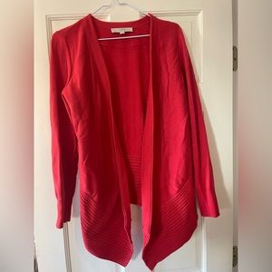 Red LOFT cardigan